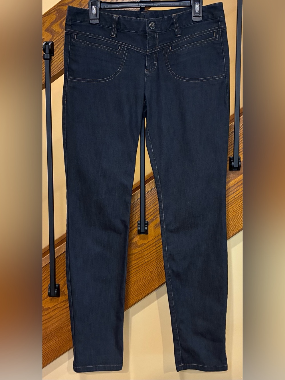 Athleta Schoeller Yoga Skinny Dry Dipper Jeans Dark Wash SZ. 10 Womens